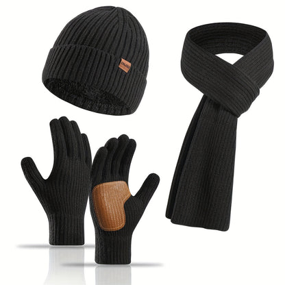 Set Joyful Winter for Hat, Scarf, and Gloves for Couples