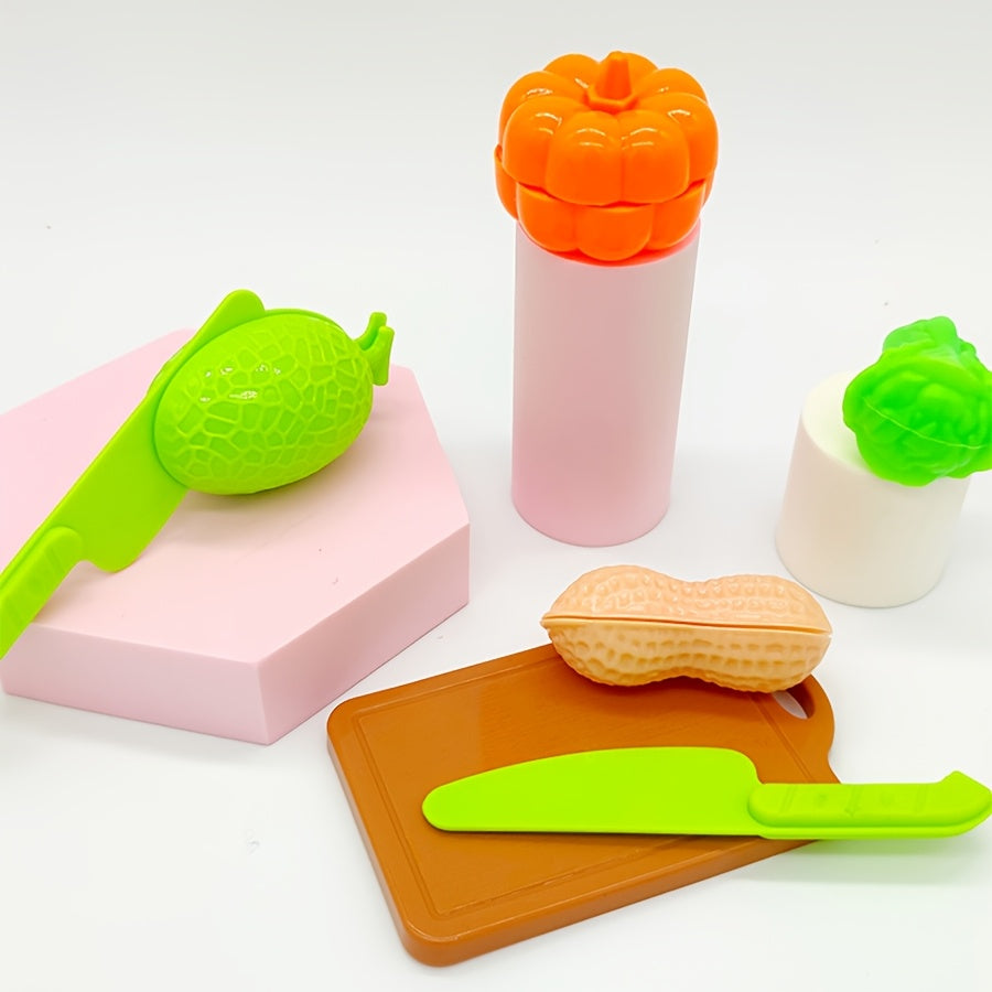 Set with Educational Cutting Food, Fruit, and Vegetables for Perfect