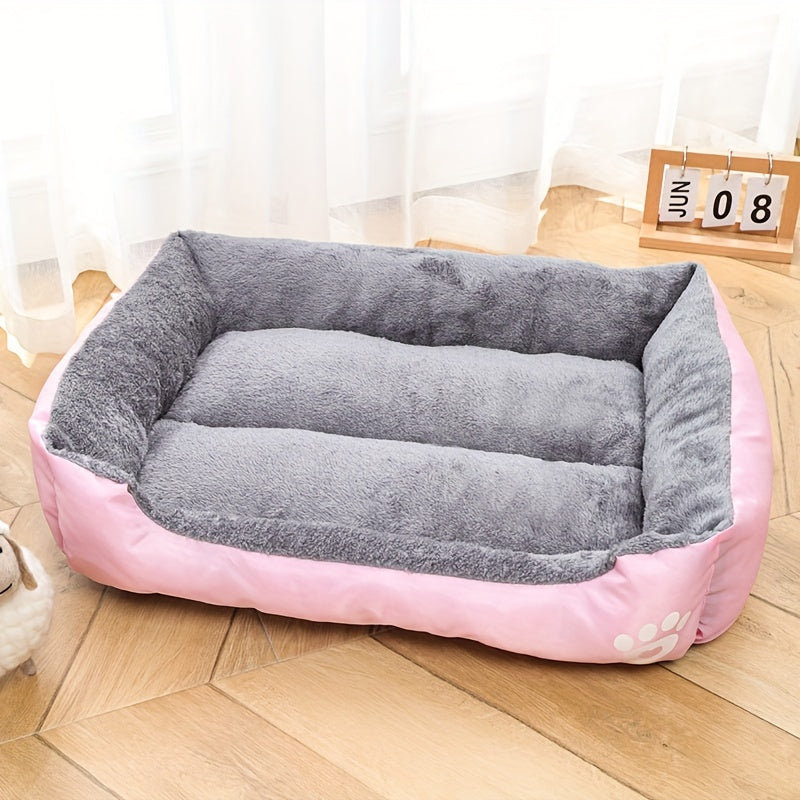 Dog with Rectangular Bed Made of Polyester with Soft Filling for All Dogs