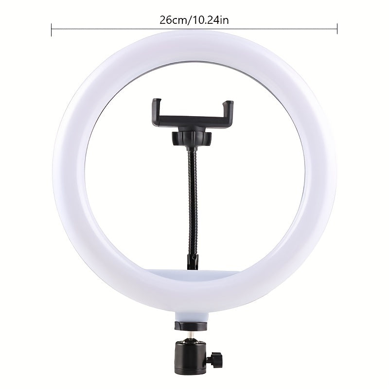 Holder LED Ring Light with Tripod and Phone for Perfect Selfies and Video Recordings