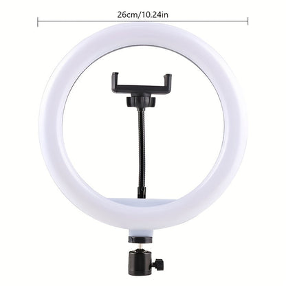 Holder LED Ring Light with Tripod and Phone for Perfect Selfies and Video Recordings