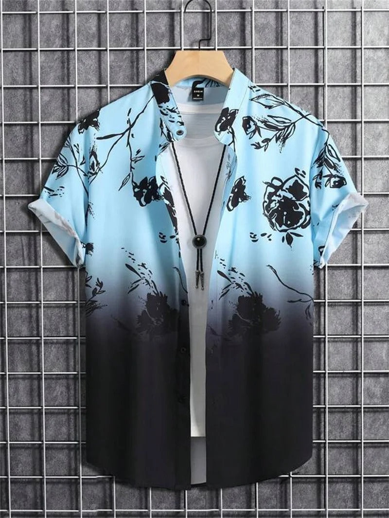 Tropicwave Men's Palm Print Shirt for Fresh and Fashionable