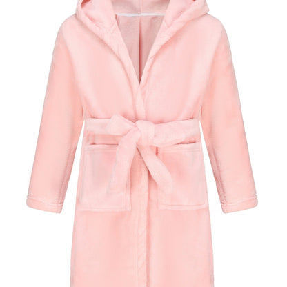 Children's Bathrobe with Hood for Soft Fleece Bathrobe for Girls with Comfortable Fit