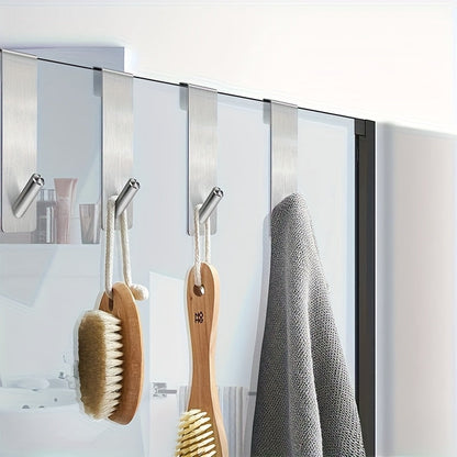 Hooks with Modern Steel Glass Door Set for Stylish, Silent and Practical