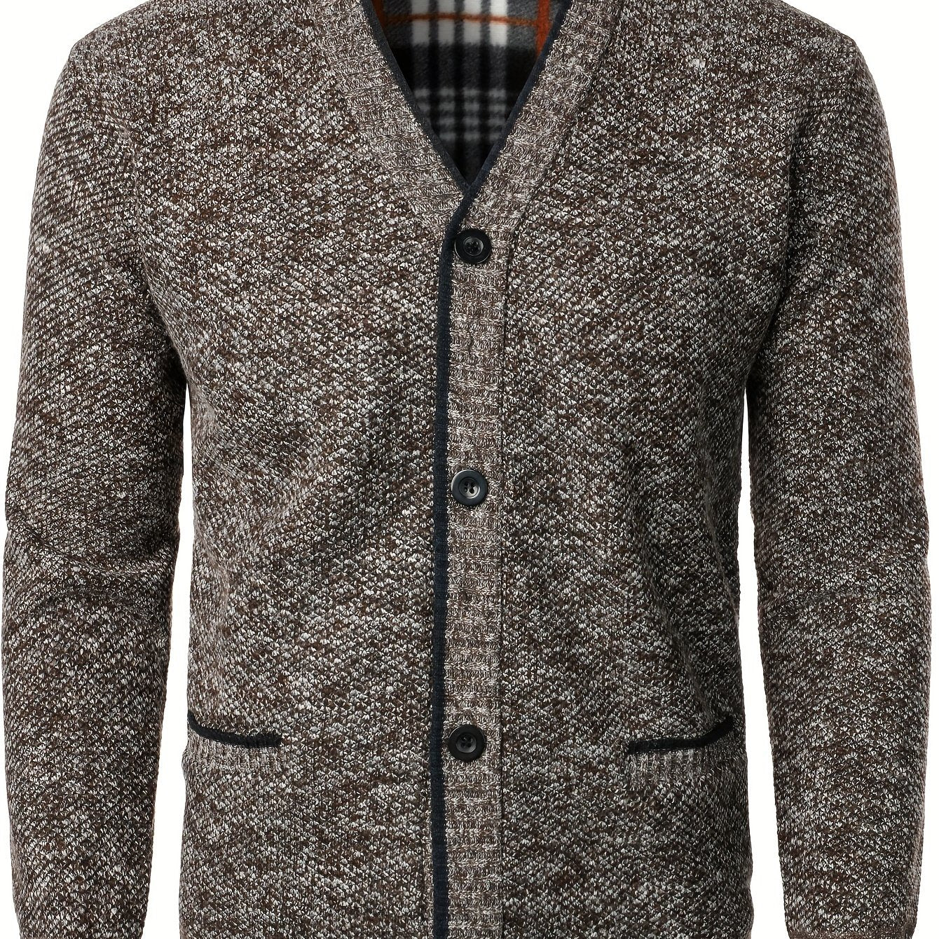 Men's Knitted Cardigan with Buttons for Warm and Comfortable for Autumn and Winter