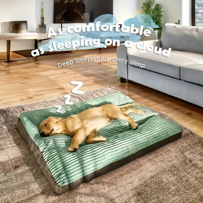 Dog with Comfortable Bed for Dogs with Ribbed Sleeping Surface and Non-Slip Bottom