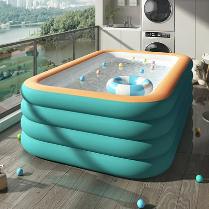 Spacious Inflatable Family Pool for Garden and Summer Cooling