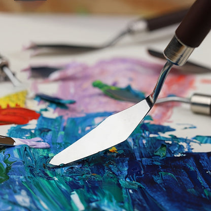 Set 7-Piece Stainless Steel Palette Knife for Painting and Mixing Colors