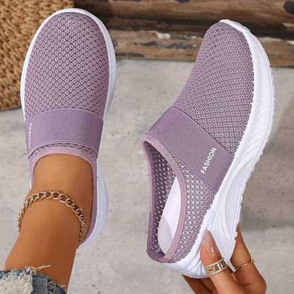 Sneakers with Slip-on Summer Design for Women with Breathable Mesh