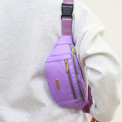 Bag with Lightweight Bum Design for Women with Multiple Zipper Pockets and Adjustable Strap