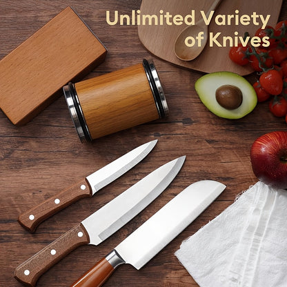 Magnetic Knife Sharpener with Diamond Coating for Kitchen Knives