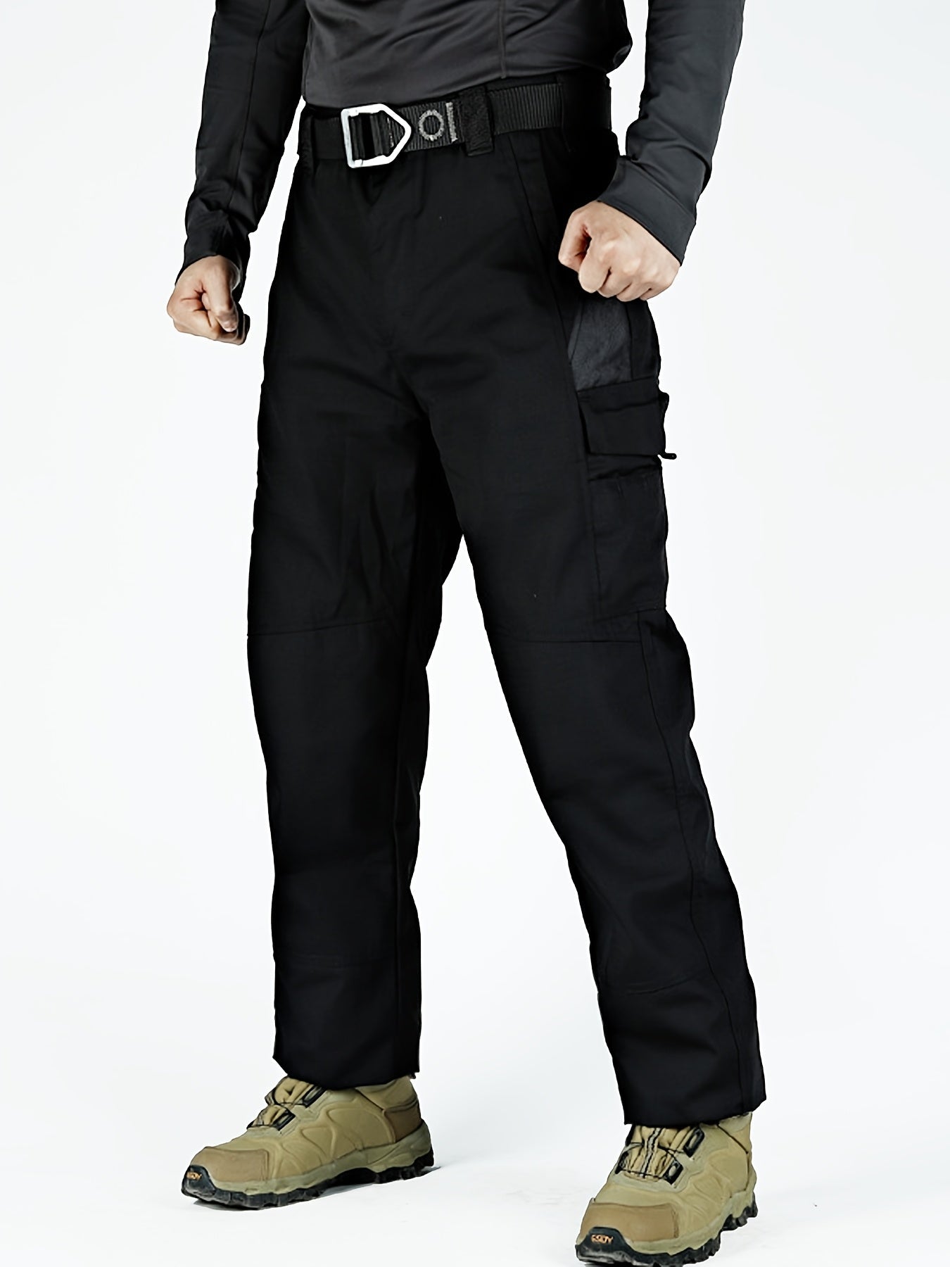 Men's Cargo Work Trousers with Multiple Pockets for Durable and Suitable for Outdoor Use