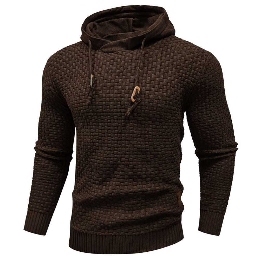 Robust Men's Hoodie with Waffle Texture for Warm, Durable and Comfortable