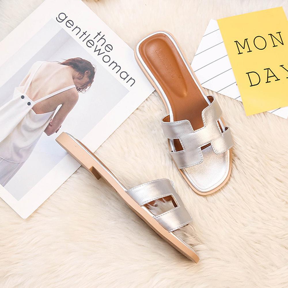 Sandals with Ladies' H-Profile in Vegan Leather for Comfortable and Elegant