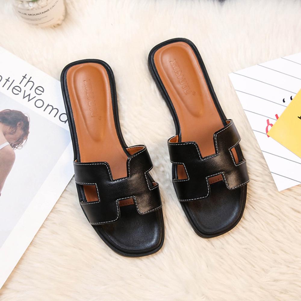 Sandals with Ladies' H-Profile in Vegan Leather for Comfortable and Elegant