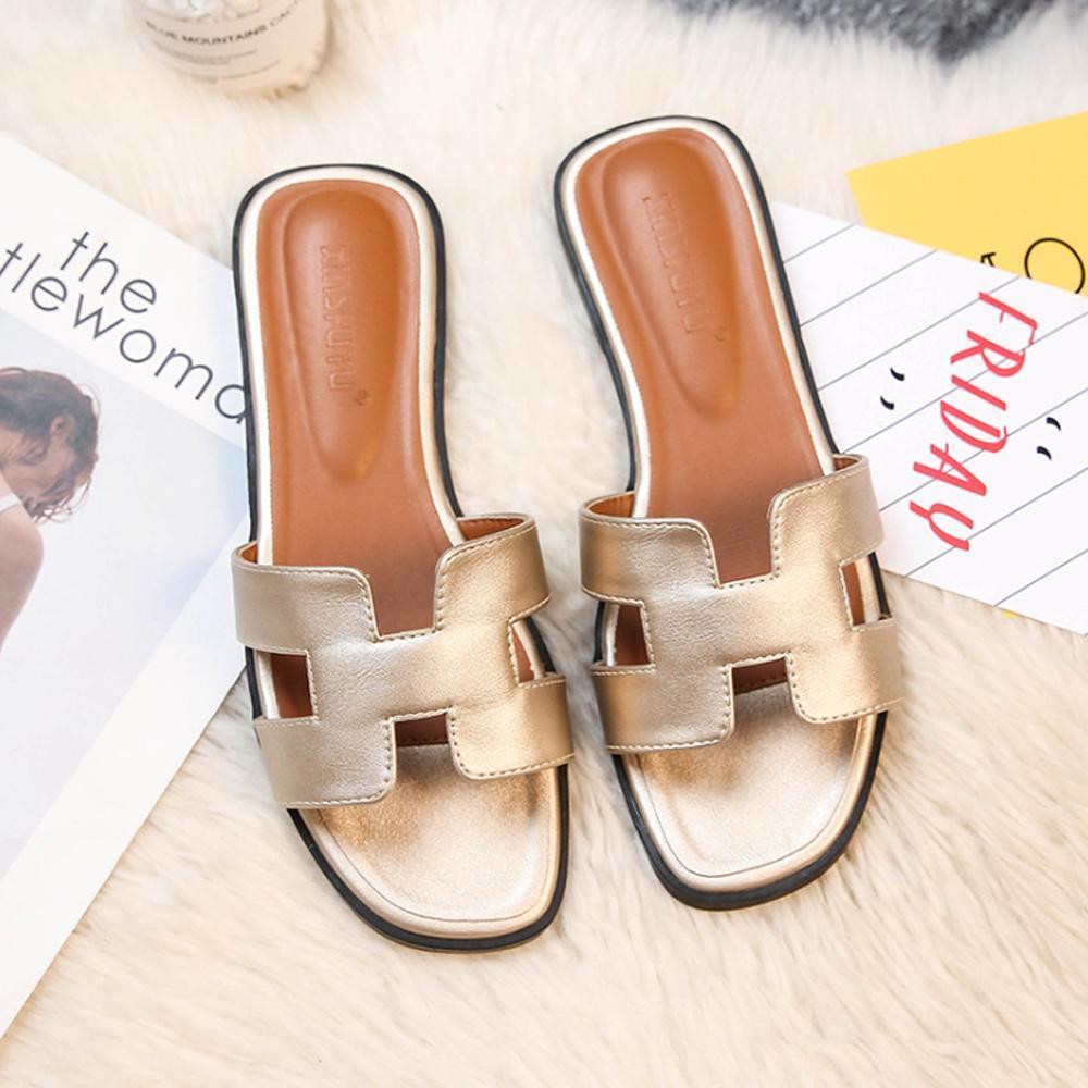 Sandals with Ladies' H-Profile in Vegan Leather for Comfortable and Elegant