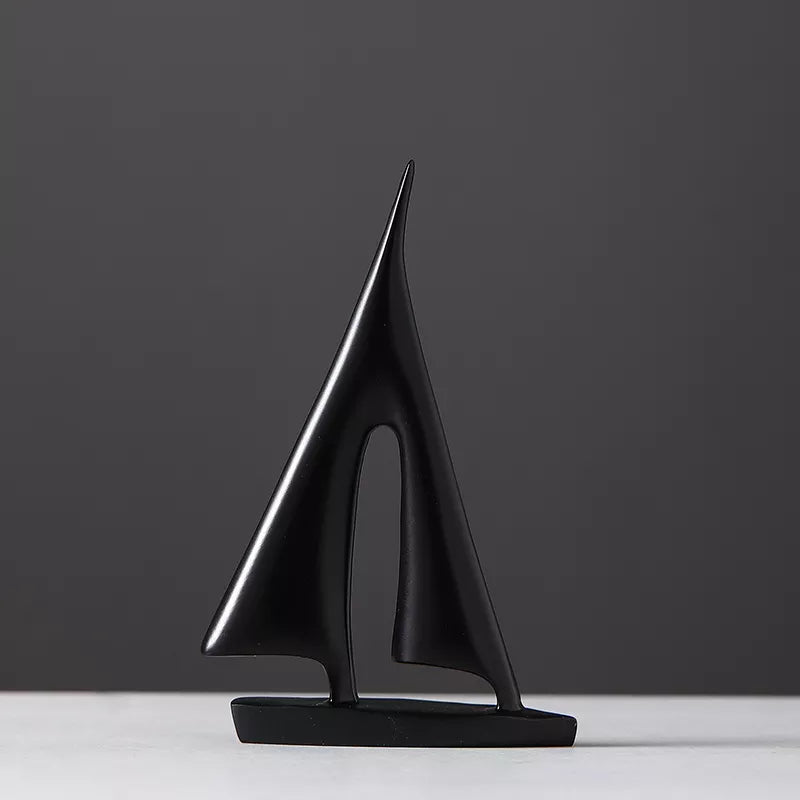 Maritime Sailboat Sculpture for Elegant Home Decoration