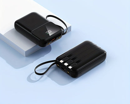 Ultimate Portable Power Bank 10000mah for Fast Charging with Built-in Cables