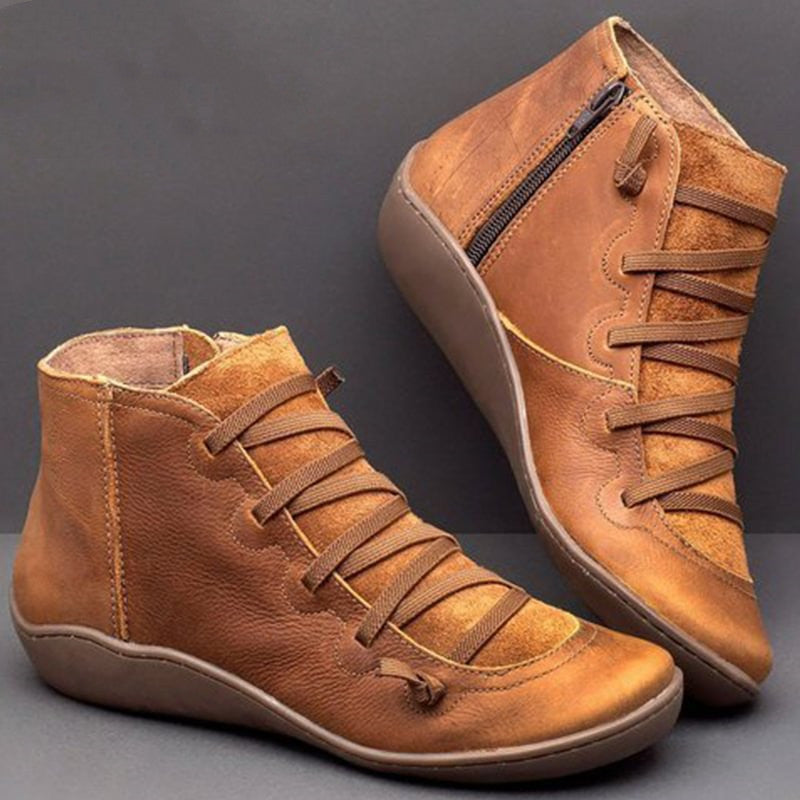 Comfortstep Luxe for Orthopaedic PU Leather Ankle Boots with Zip