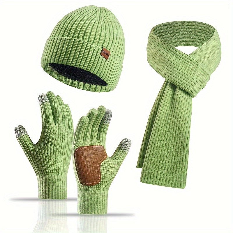 Set Joyful Winter for Hat, Scarf, and Gloves for Couples