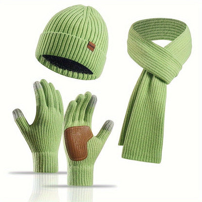 Set Joyful Winter for Hat, Scarf, and Gloves for Couples
