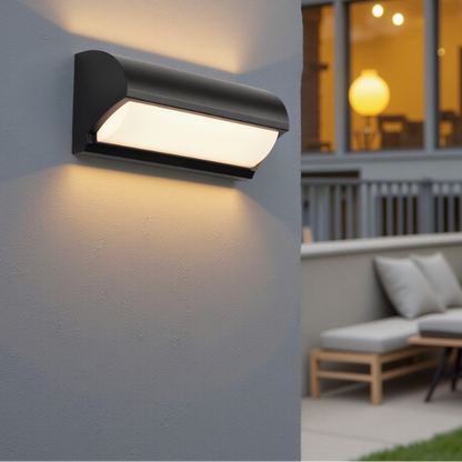 Light with Modern LED Wall Design for Outdoors with Compact Design and Warm Ambient Light