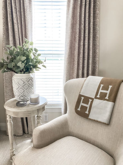 Blanket Wool Cashmere Throw for 140x170 Cm Ultra Soft & Warm