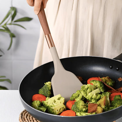 Utensil with Silicone Kitchen Set with Heat-Resistant Tools for the Kitchen