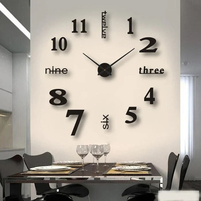 Clock with Decorative Wall Roman Numerals for Silent Quartz Clock for Modern Interiors