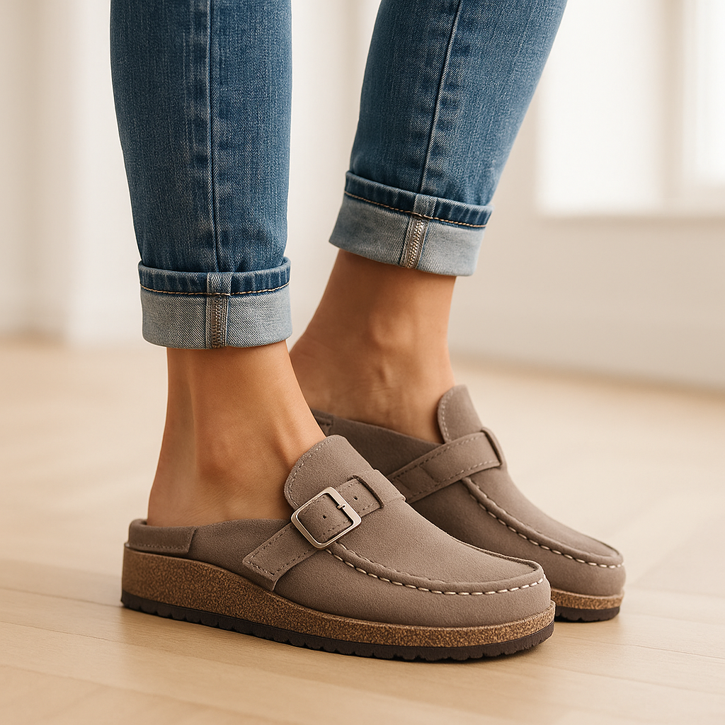 Sandals with Ladies' Comfort Ergonomic Sole and Stylish PU Upper