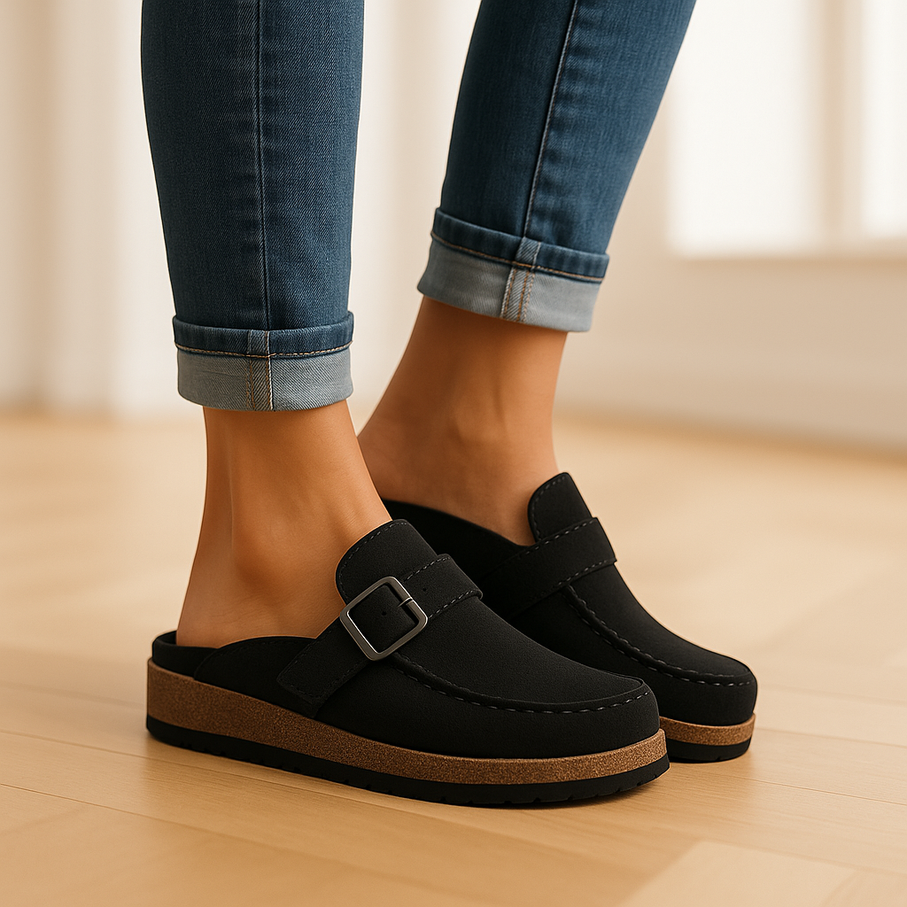 Sandals with Ladies' Comfort Ergonomic Sole and Stylish PU Upper