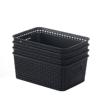 Storage Baskets with Plastic Woven Set for Practical, Lightweight and Versatile in Use