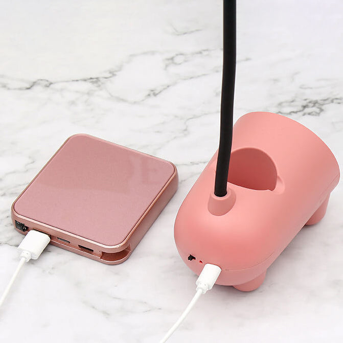 Holder LED Desk Lamp with Rabbit Design and Pen for Touch and Dimmable