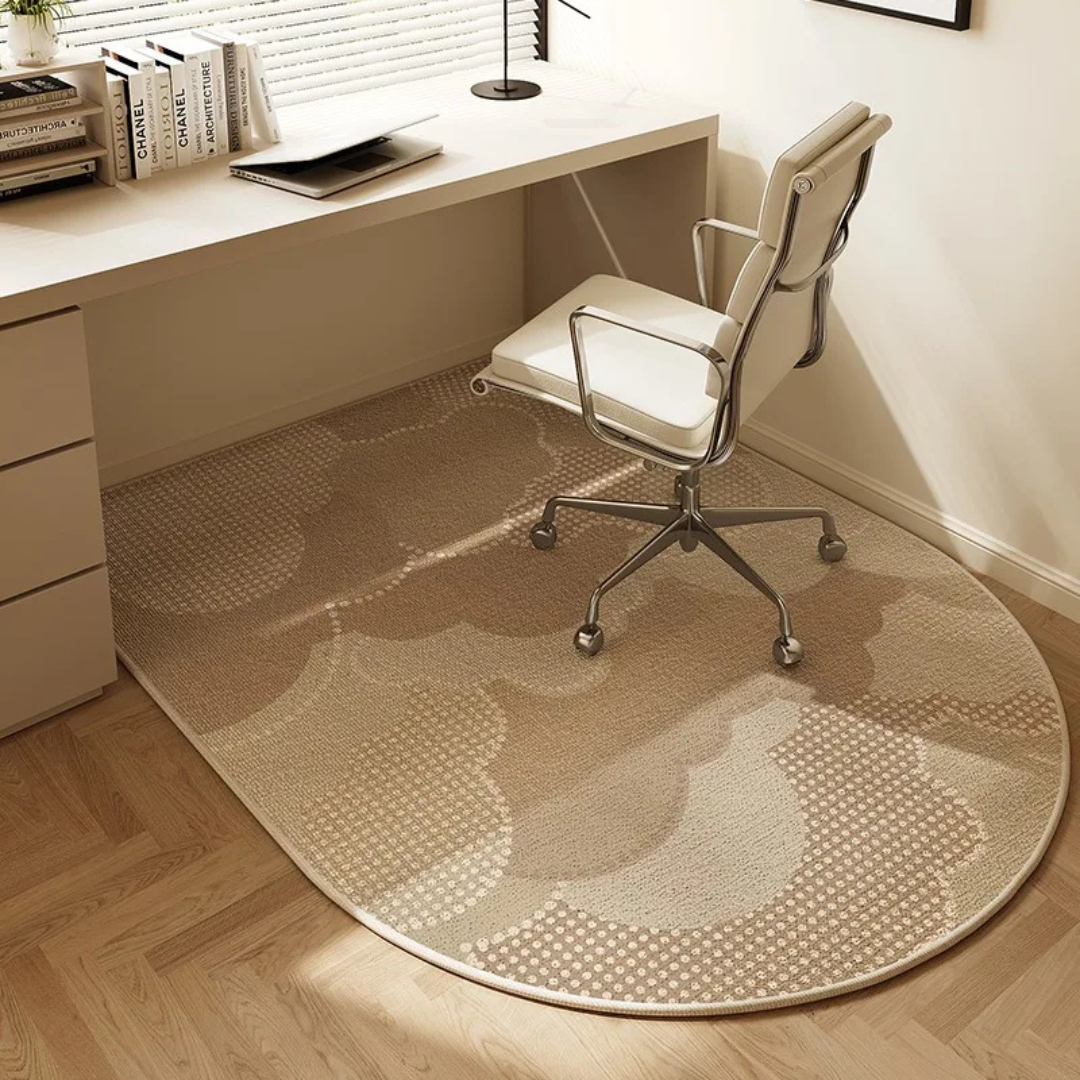 Chair with Office Mat with Non-Slip Backing for Floor Protection