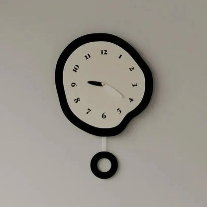 Clock with Modern Design Wall Organic Shape and Silent Mechanism