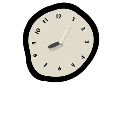 Clock with Modern Design Wall Organic Shape and Silent Mechanism