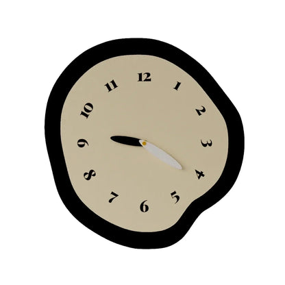 Clock with Modern Design Wall Organic Shape and Silent Mechanism