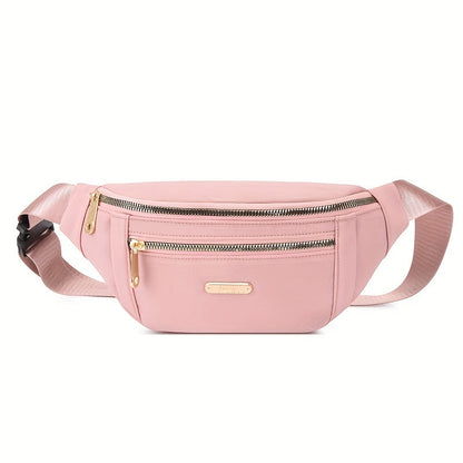 Bag with Lightweight Bum Design for Women with Multiple Zipper Pockets and Adjustable Strap