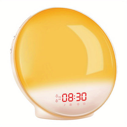 Light with Halo Digital Alarm Clock for Sunrise Alarm Clock