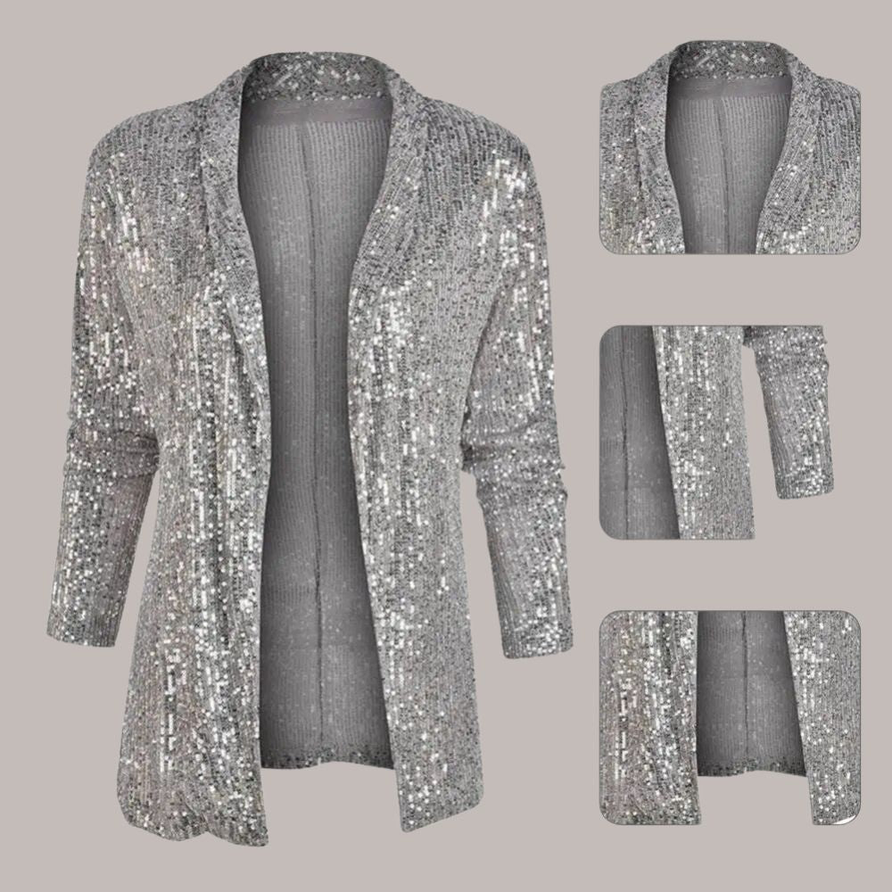 Ladies' Blazer with Subtle Sequins for an Elegant and Festive Look