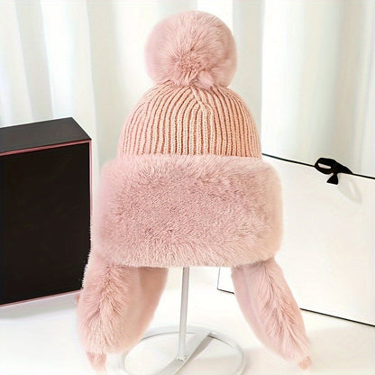 Warm Bomber Hat with Ear Flaps for Cold Winter Days