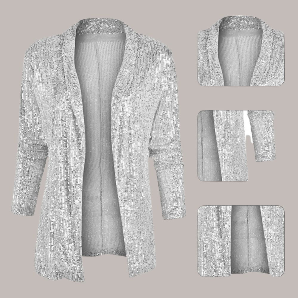 Ladies' Blazer with Subtle Sequins for an Elegant and Festive Look