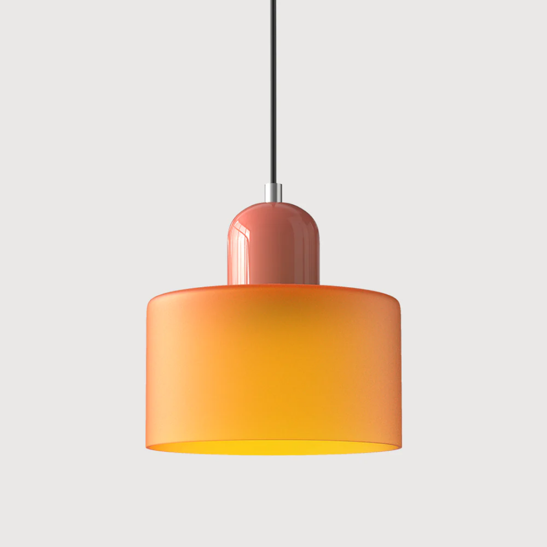 Glass with Retro Pendant Lamp with Shade and Adjustable Cord for a Warm Atmosphere