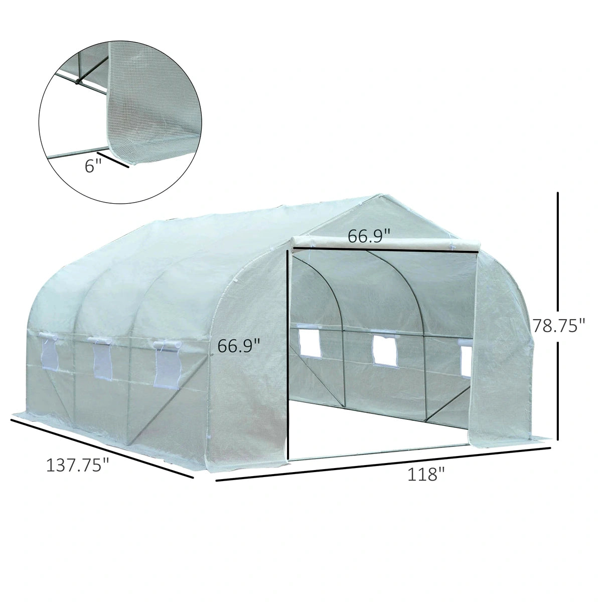 12 x 10 Walk-In Greenhouse – view 3