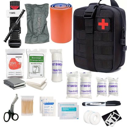 Complete First Aid Kit with Tourniquet for Essential Survival Kit for Adventures