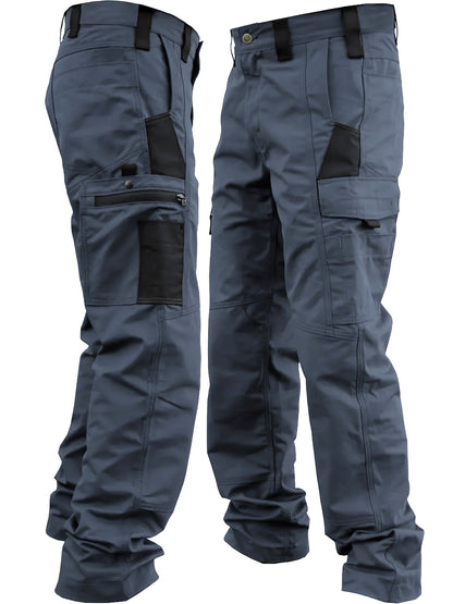 Men's Cargo Work Trousers with Multiple Pockets for Durable and Suitable for Outdoor Use
