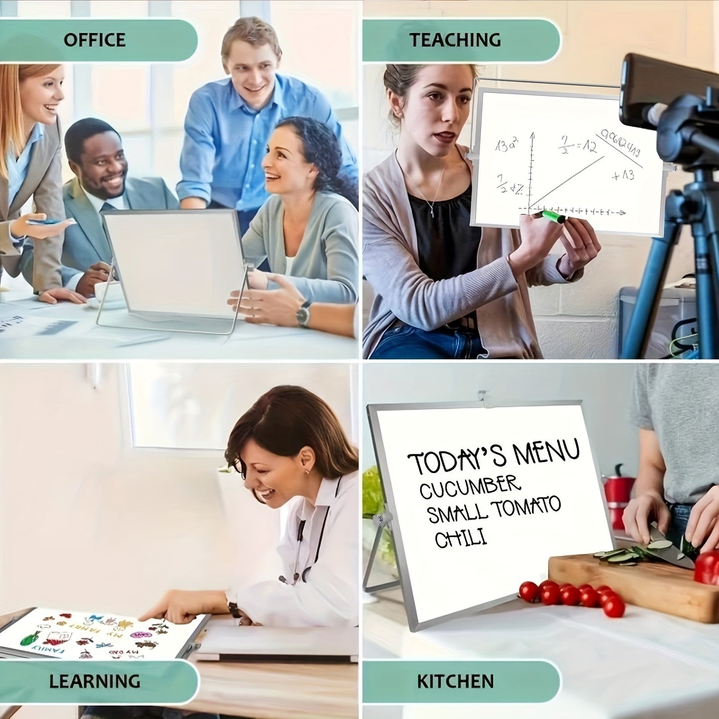 Magniboard Magnetic Whiteboard for Portable and Double-Sided with Stand