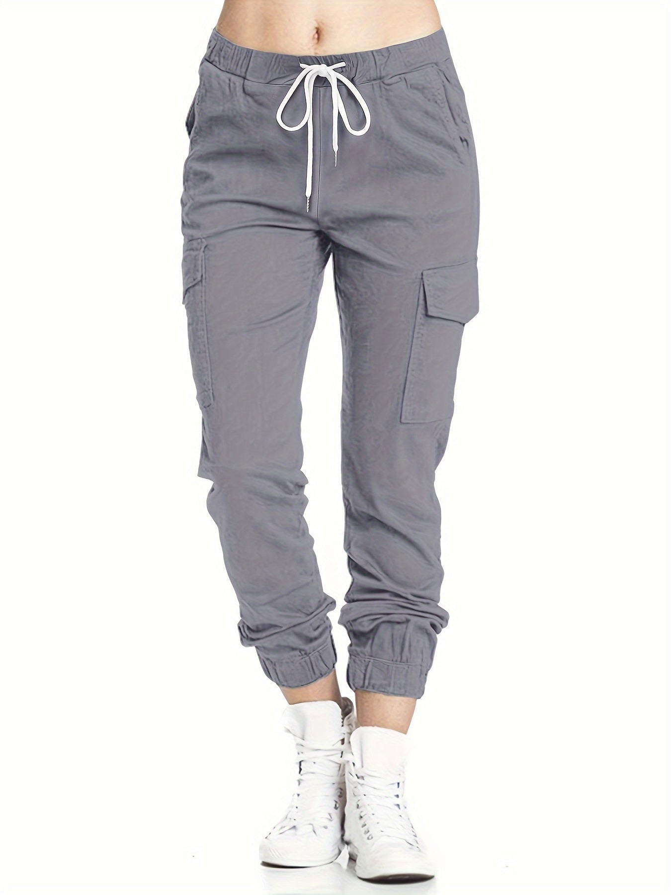 Ladies' Cargo Trousers with Pockets and a Comfortable Fit for Casual Everyday Wear