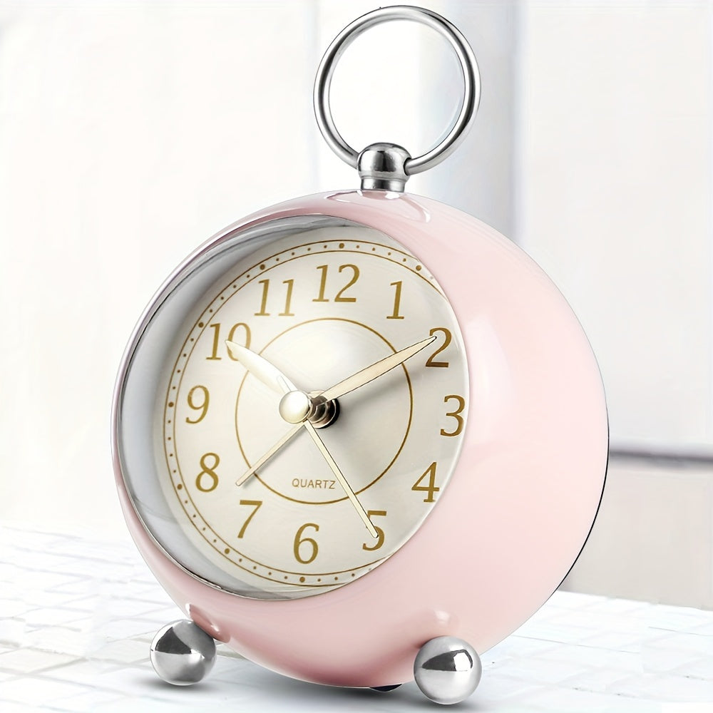 Night Light Vintage Analogue Alarm Clock with for Quiet and Clearly Readable