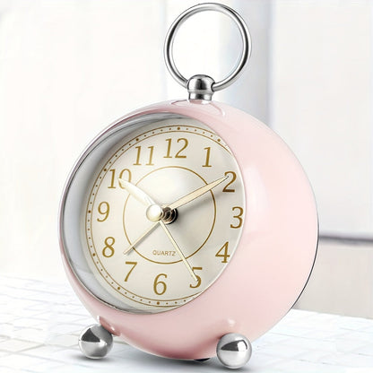 Night Light Vintage Analogue Alarm Clock with for Quiet and Clearly Readable